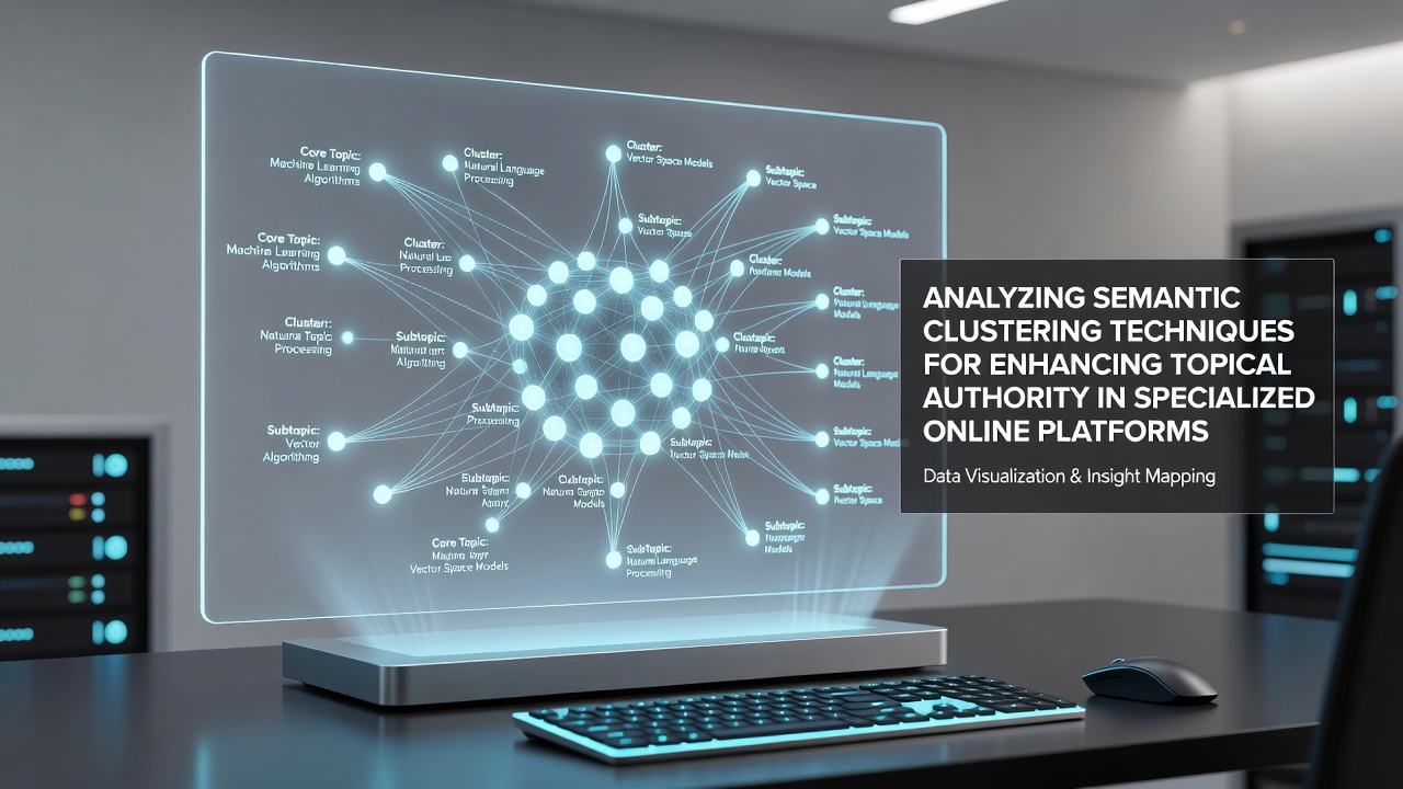 Analyzing Semantic Clustering Techniques for Enhancing Topical Authority in Specialized Online Platforms